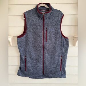 Stauer Fall Line Vest Zip Up Heather Blue Men’s Size XL